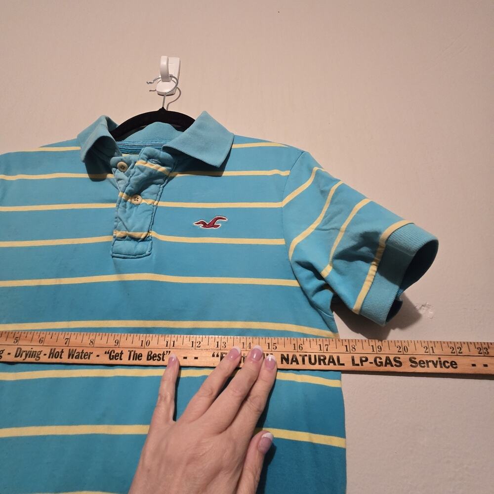 Vtg 90s Y2K Lot Of 4 Polo Shirt Mens SM Rugby Striped Plain Preppy Distressed - Picture 9 of 16